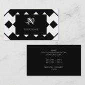 Carte De Visite Motif moderne de Chevron (Devant / Derrière)