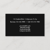 Carte De Visite Motif moderne de soins d'infirmier autorisé (Dos)