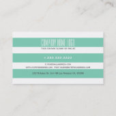 Carte De Visite Motif Moderne De Tailles Vertes Et Blanches (Dos)