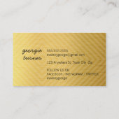 Carte De Visite MOTIF MODERNE diamant noir blanc or noir (Dos)