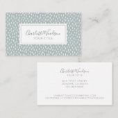 Carte De Visite Motif moderne Dots Professionnel (Devant / Derrière)