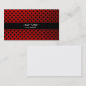 Carte De Visite Motif moderne écossais rouge à carreaux (Devant / Derrière)