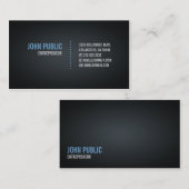 Carte De Visite Motif moderne en carreaux de diamants noirs (Devant / Derrière)