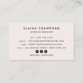 Carte De Visite Motif moderne en marbre rose pastel (Dos)