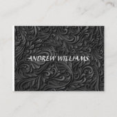 Carte De Visite Motif moderne et design noir pour lui (Devant)