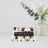 Carte De Visite Motif moderne géométrique | Modes de couleur marbr (Debout devant)