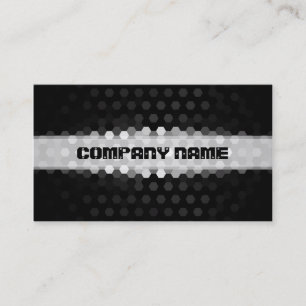 Carte De Visite Motif moderne Jet et Grey Hexagones