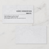 Carte de visite Motif moderne noir blanc gris (Devant / Derrière)