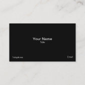 Carte De Visite Motif moderne tendance noir et blanc (Dos)