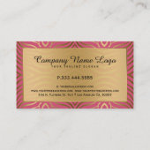 Carte De Visite Motif moderne Zebra Rose & Or (Dos)