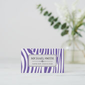 Carte De Visite Motif moderne Zebra Skin #4 (Debout devant)