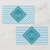 Carte De Visite Motif moderne Zigzag Chevron (Devant / Derrière)