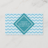 Carte De Visite Motif moderne Zigzag Chevron (Dos)