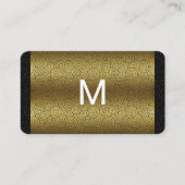 Carte De Visite Motif Monogram Gold (Devant)