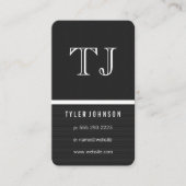 Carte De Visite Motif monogramme lisse à deux tons (Devant)