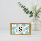 Carte De Visite Motif Monstera Leaf (Debout devant)