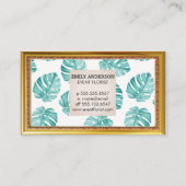 Carte De Visite Motif Monstera Leaf (Dos)