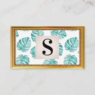 Carte De Visite Motif Monstera Leaf