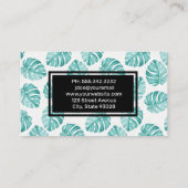 Carte De Visite Motif Monstera Leaf (Dos)