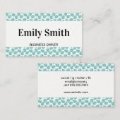 Carte De Visite Motif Monstera Leaf (Devant / Derrière)