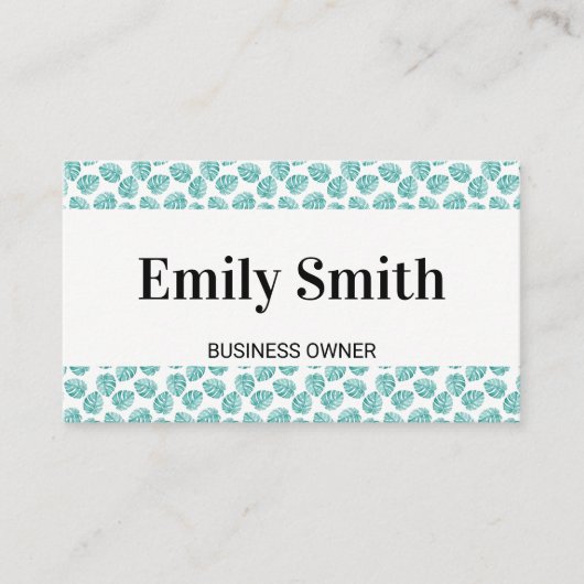 Carte De Visite Motif Monstera Leaf (Devant)