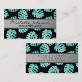 Carte De Visite Motif Monstera Leaf (Devant / Derrière)