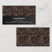 Carte de visite motif motif en cuir (Devant / Derrière)