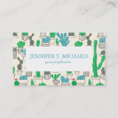 Carte De Visite Motif naturel des cactus floraux (Devant)