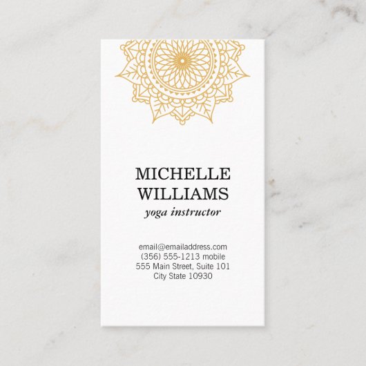 Carte De Visite Motif naturel sophistiqué (Devant)