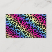 Carte De Visite Motif Neon Rainbow Leopard Imprimer (Dos)