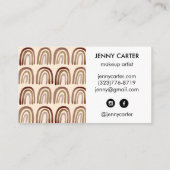 Carte De Visite Motif Neutre Earthy Rainbows Boho Unique Brown (Dos)