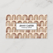 Carte De Visite Motif Neutre Earthy Rainbows Boho Unique Brown (Devant)