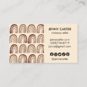 Carte De Visite Motif Neutre Earthy Rainbows Boho Unique Brown (Dos)