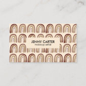 Carte De Visite Motif Neutre Earthy Rainbows Boho Unique Brown (Devant)