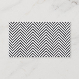 CARTE DE VISITE MOTIF NOIR & BLANC CHEVRON