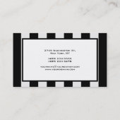 Carte de visite Motif noir blanc fractionné (Dos)