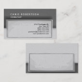 Carte de visite Motif noir blanc gris (Devant / Derrière)