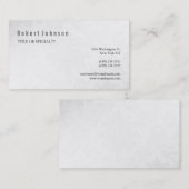 Carte de visite Motif noir blanc gris (Devant / Derrière)