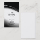 Carte de visite Motif noir blanc gris (Devant / Derrière)