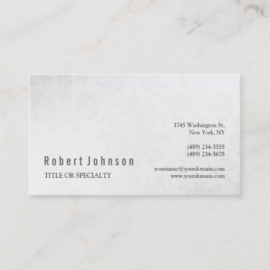 Carte de visite Motif noir blanc gris (Devant)