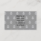 Carte De Visite Motif noir d'ancre (Dos)