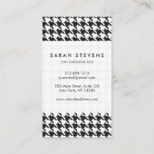 Carte De Visite Motif noir et blanc de pied-de-poule (Dos)