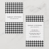 Carte De Visite Motif noir et blanc de pied-de-poule (Devant / Derrière)