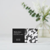 Carte De Visite Motif noir et blanc de vache à pays (Debout devant)