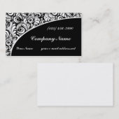 Carte De Visite Motif noir et blanc moderne (Devant / Derrière)