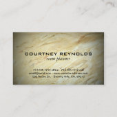 Carte De Visite Motif noir et blanc rétro Damas Marbre (Dos)