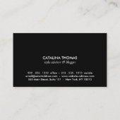 Carte De Visite Motif noir et blanc tendance Retro Mod (Dos)