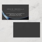 Carte de visite Motif noir gris clair (Devant / Derrière)