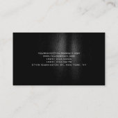 Carte de visite motif noir monogramme gris (Dos)