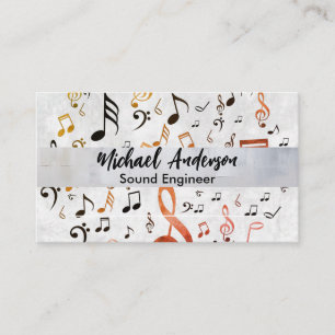 Carte De Visite Motif Notes musicales